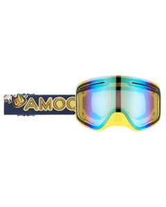 AMOQ Vision Vent+ Magnetic Skoterglasögon Beer - Gold Mirror