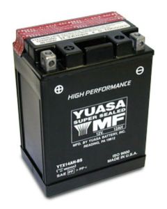 Yuasa batteri YTX14AH-BS (CP) Inkl syra