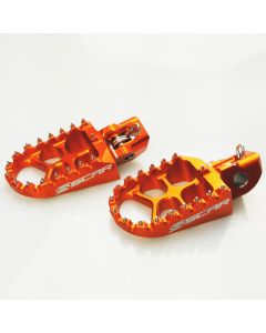 Scar Evolution Footpegs -Ktm/Husq.  Orange color, S5511OR