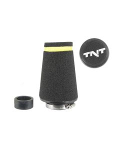 TNT Luftfilter Speed, Svart, Anslutning Ø 28/35mm, (Ø 70 - 48mm x l. 100mm) Moped/Scooter