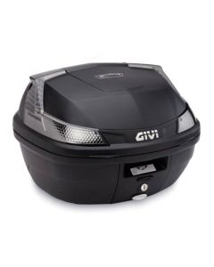 Givi 37 ltr. MONOLOCK® Blade topcase black w white refl, universal fitting kit - B37NT