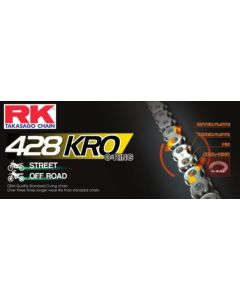 RK GS428KRO O-ringskedja Guld +CL (clip kedjelås)rn, MAL-GS428KRO-140-CL