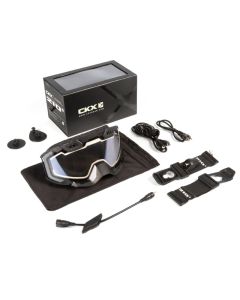 CKX Goggle 210° El svart/klar lins
