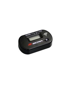 Scar Wireless Hour Meter working by vibrations - Black color, SWHM
