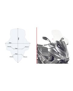 Givi Specific screen, transparent 85,5 x 66 cm (h x w) Xciting 400i (13-15) - D6104ST