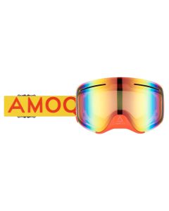 AMOQ Vision Vent+ Magnetic Skoterglasögon Yellow/Red - Red Mirror
