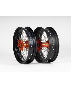 Sixty5 KTM Supermoto Svart/Orange fälgset 3.5-17/5.0-17