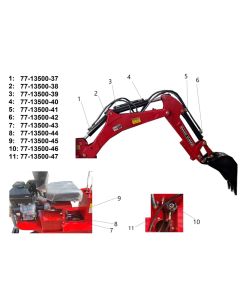 Bronco ATV Hydraulslang Tryck pump->ventilbord 77-13500 - 77-13500-47