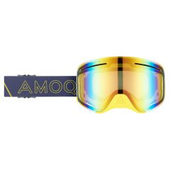 AMOQ Vision Vent+ Magnetic Skoterglasögon Racing Yellow - Red Mirror