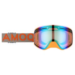 AMOQ Vision Vent+ Magnetic Skoterglasögon Gray/Orange - Gold Mirror