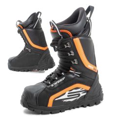 Sweep Snow Core snowmobile boot with laces, black/orange