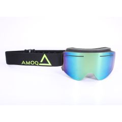AMOQ Vision Skoterglasögon Black-HiVis - Gold Mirror