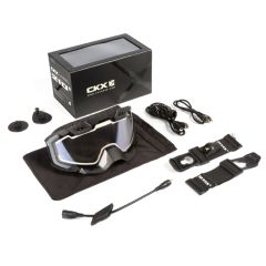 CKX Goggle 210° El svart/klar lins