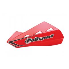 Polisport Qwest Handguards + Universal Plastic Mounting Kit Red CR04