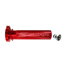 Scar Aluminum Throttle Tube + Bearing - Honda Red color, TT200