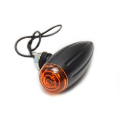 Hyper Blinkerspar Bullet Light Black e-appr.12V/5W M8 15mm lång gänga, MC-01760BK