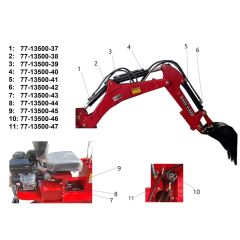 Bronco ATV Hydraulslang Tryck pump->ventilbord 77-13500 - 77-13500-47